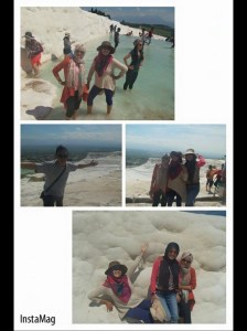Indahnya kolam travertine di Pamukkale
